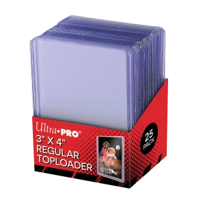 25 Ultra Pro Clear Regular Toploader (3" X 4")